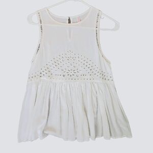 Peplum tank top white